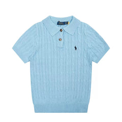 Ralph Lauren Zopfstrick-Polokragenpullover aus Baumwolle