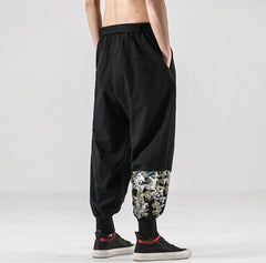 Japanese Harem Pants Sea Dragon Patterns