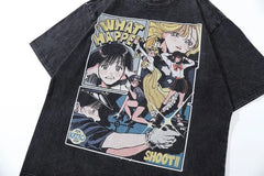 Retro Japanese Anime Shirt Oversized