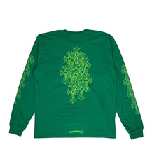 Chrome Hearts Cemetery Cross L/S Tee Kelly/Glo Green
