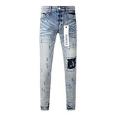 New Purple Personality Fashion Jeans 9038