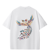 Efflorescent Phoenix Embroidery T Shirt Cotton