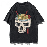 Ramen Skull Washed Vintage T shirt