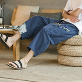 Japanese Summer Thin Cotton/Linen Cropped Pants