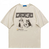 Japanese Cats Drinking T-Shirt