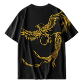 Embroidered Phoenix T-shirt, Japan Street Style (Unisex)