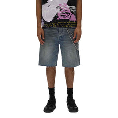Purple Brand Ferrous Steel Blue Jean Shorts