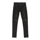 PURPLE BRAND Over Spray Skinny Jeans 'Black'