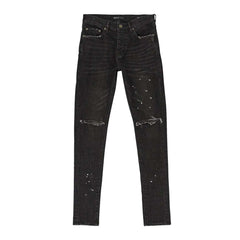 PURPLE BRAND Over Spray Skinny Jeans 'Black'