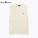 Ralph Lauren Zopfstrick-Baumwollweste