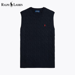 Ralph Lauren Zopfstrick-Baumwollweste