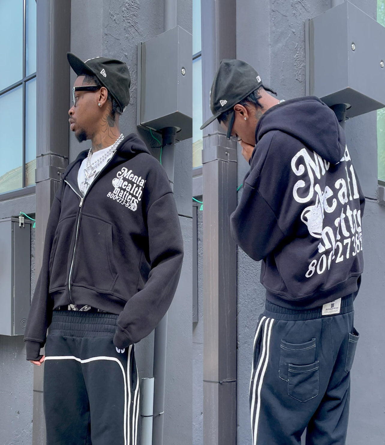 Mental Health Matters Zip Up - Black