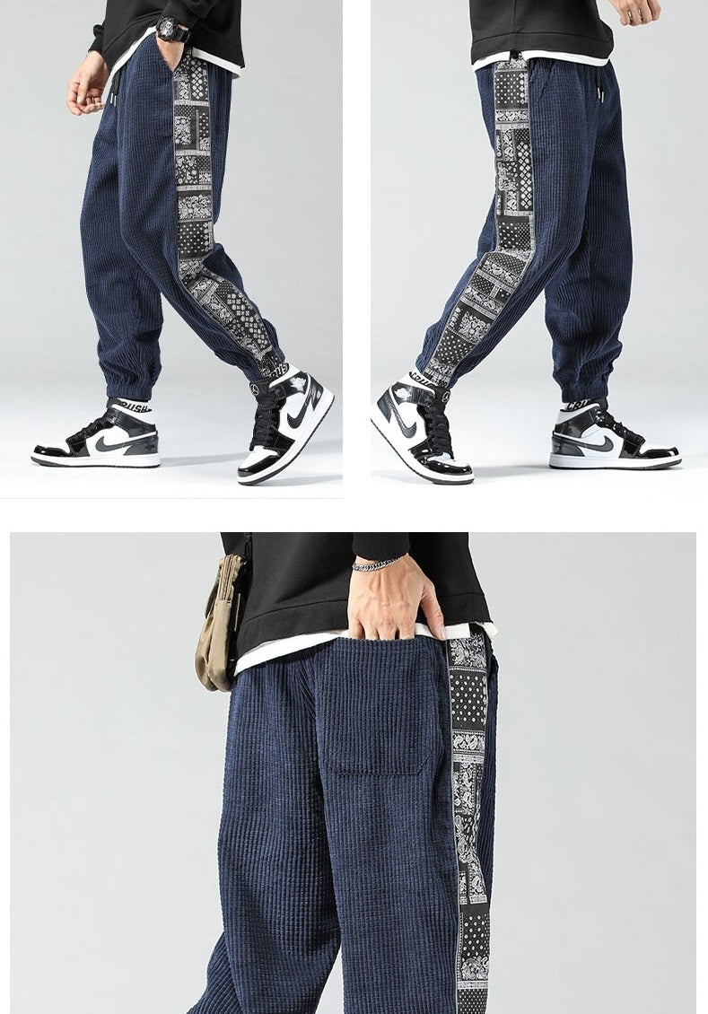 Corduroy Pants Paisley Stitch Pants