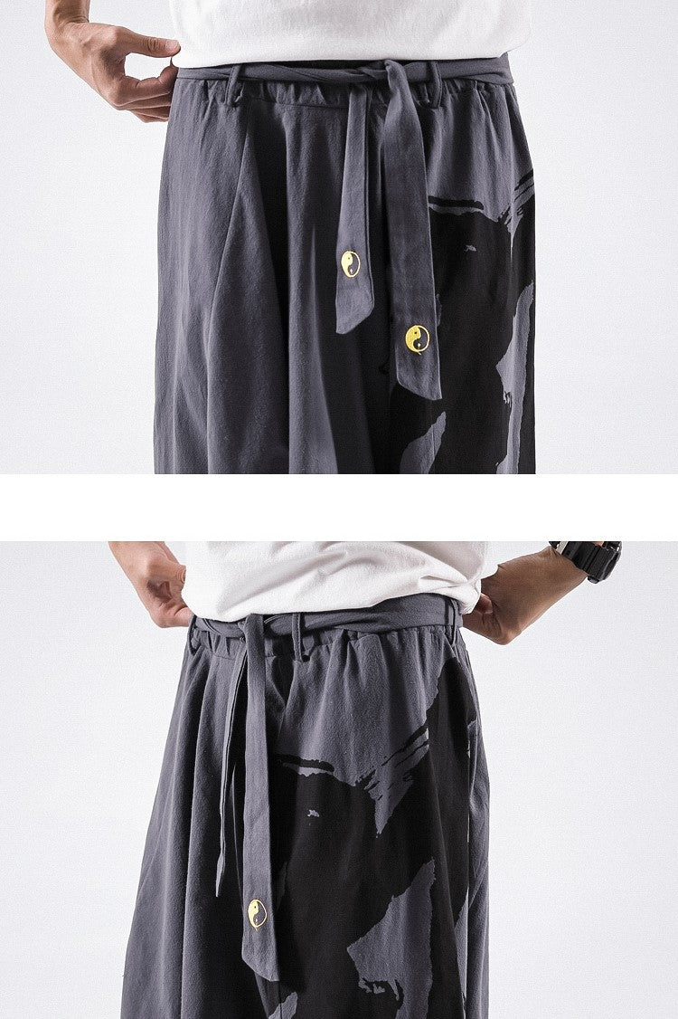 Yin and Yang Cotton Harem Pants