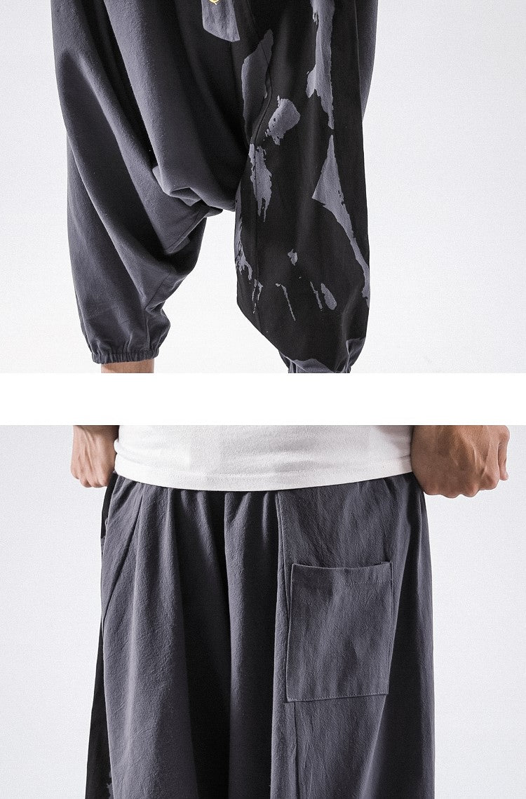 Yin and Yang Cotton Harem Pants