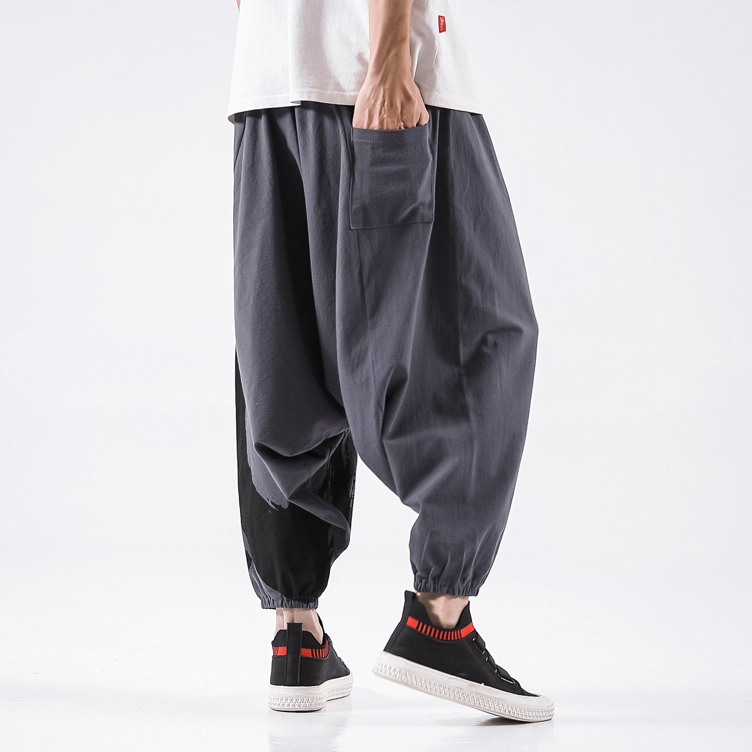 Yin and Yang Cotton Harem Pants