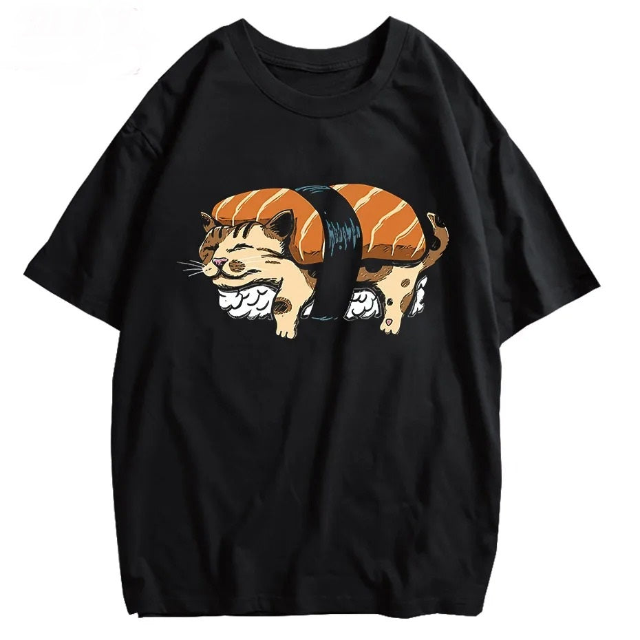 Sushi Cat Washed Vintage T shirt