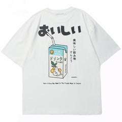Japanese T-Shirt Kanji Drink, Unisex