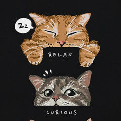 Cats Emotions T-Shirt Washed