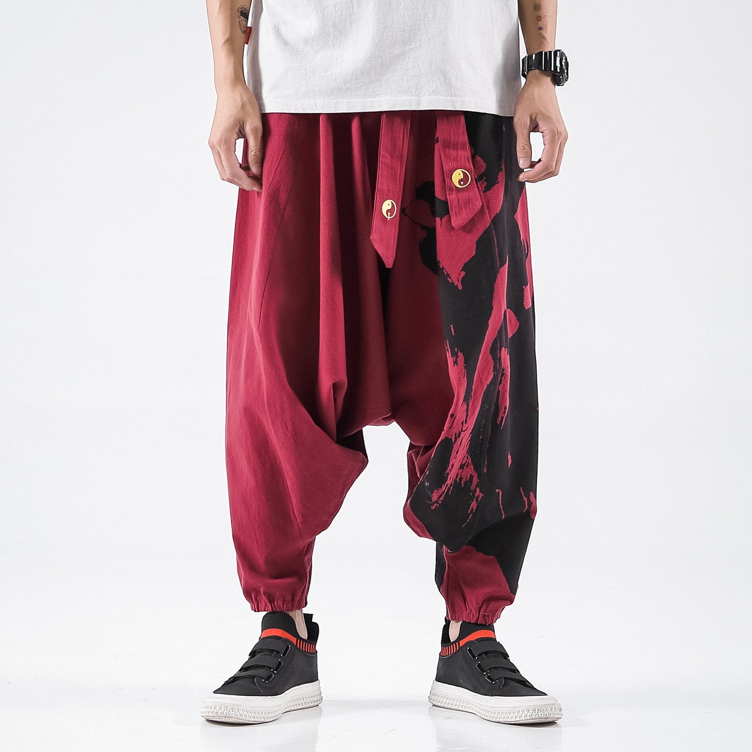 Yin and Yang Cotton Harem Pants