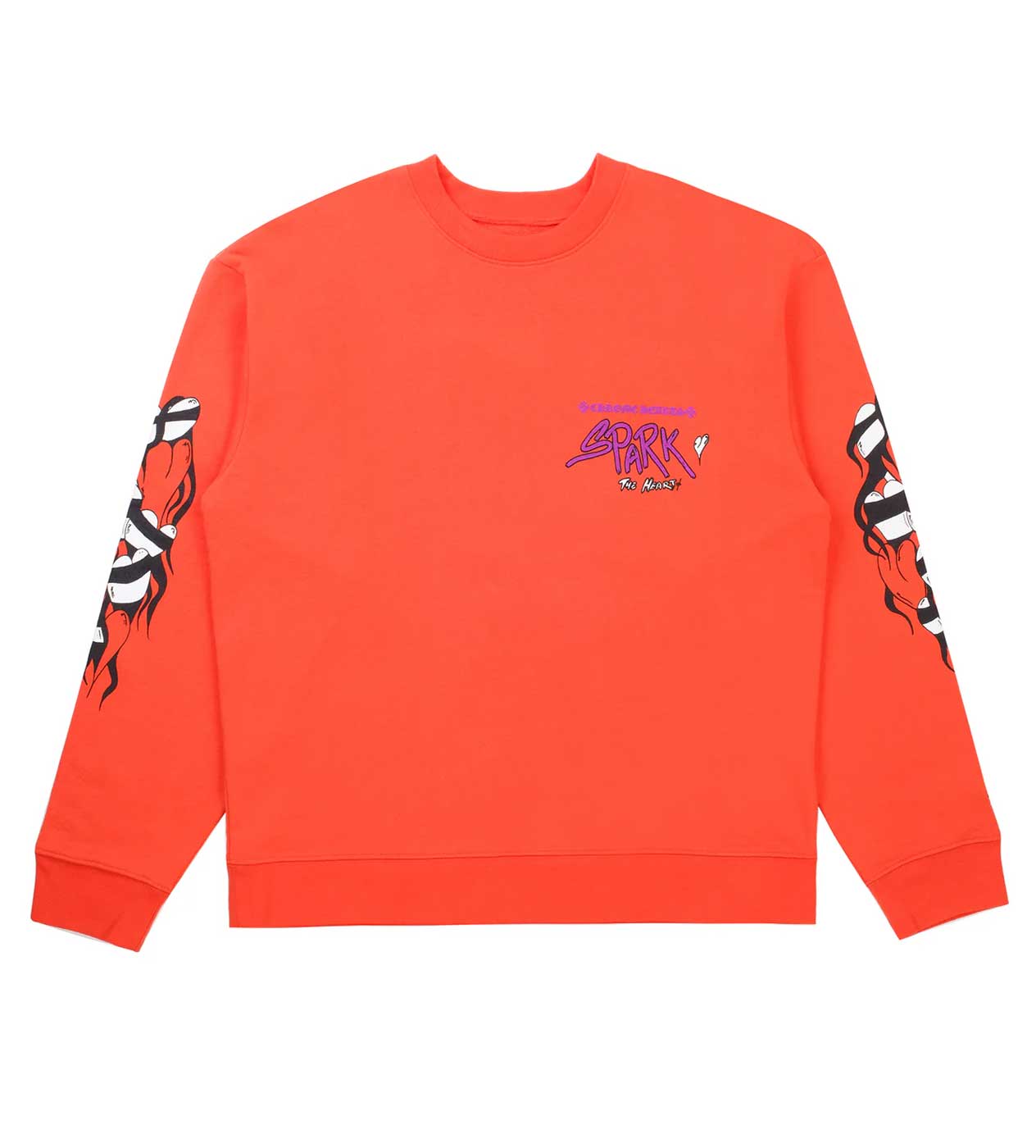 Chrome Hearts Matty Boy Spark the Heart Crewneck Red