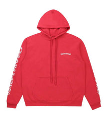 Chrome Hearts Scroll Logo Hoodie Red