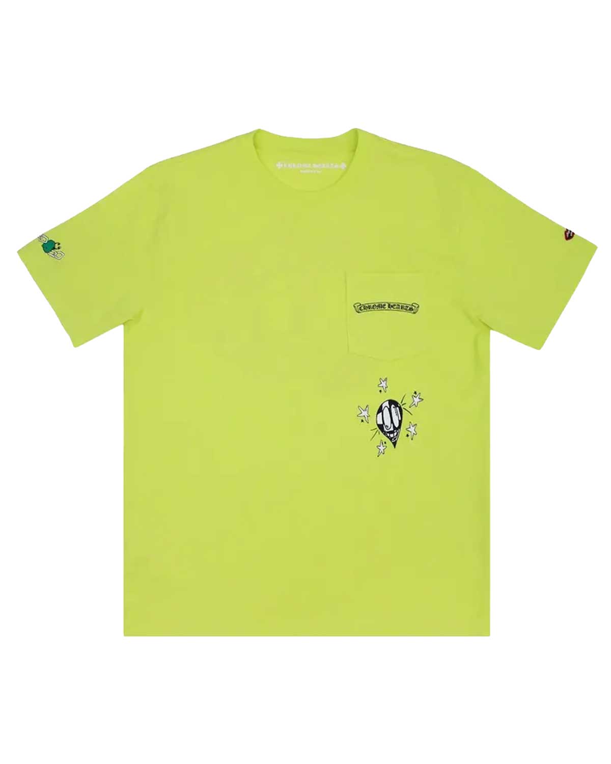 Chrome Hearts X Matty Boy Chain Face Tee Neon Yellow