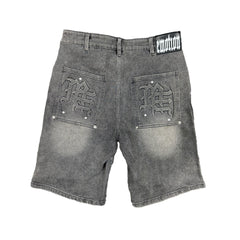 ‘Paisley’ Denim Grey Shorts