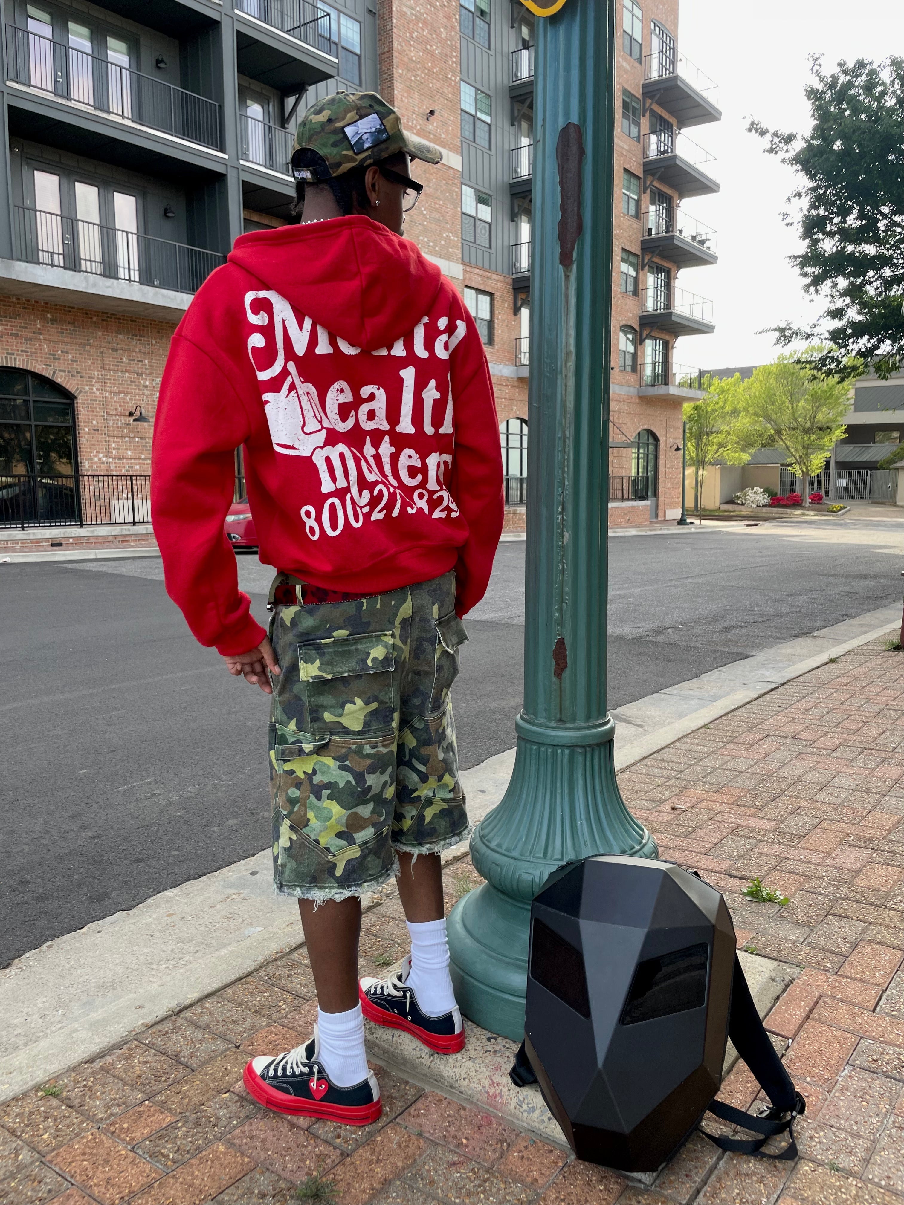 Mental Health Matters Zip Up - Red
