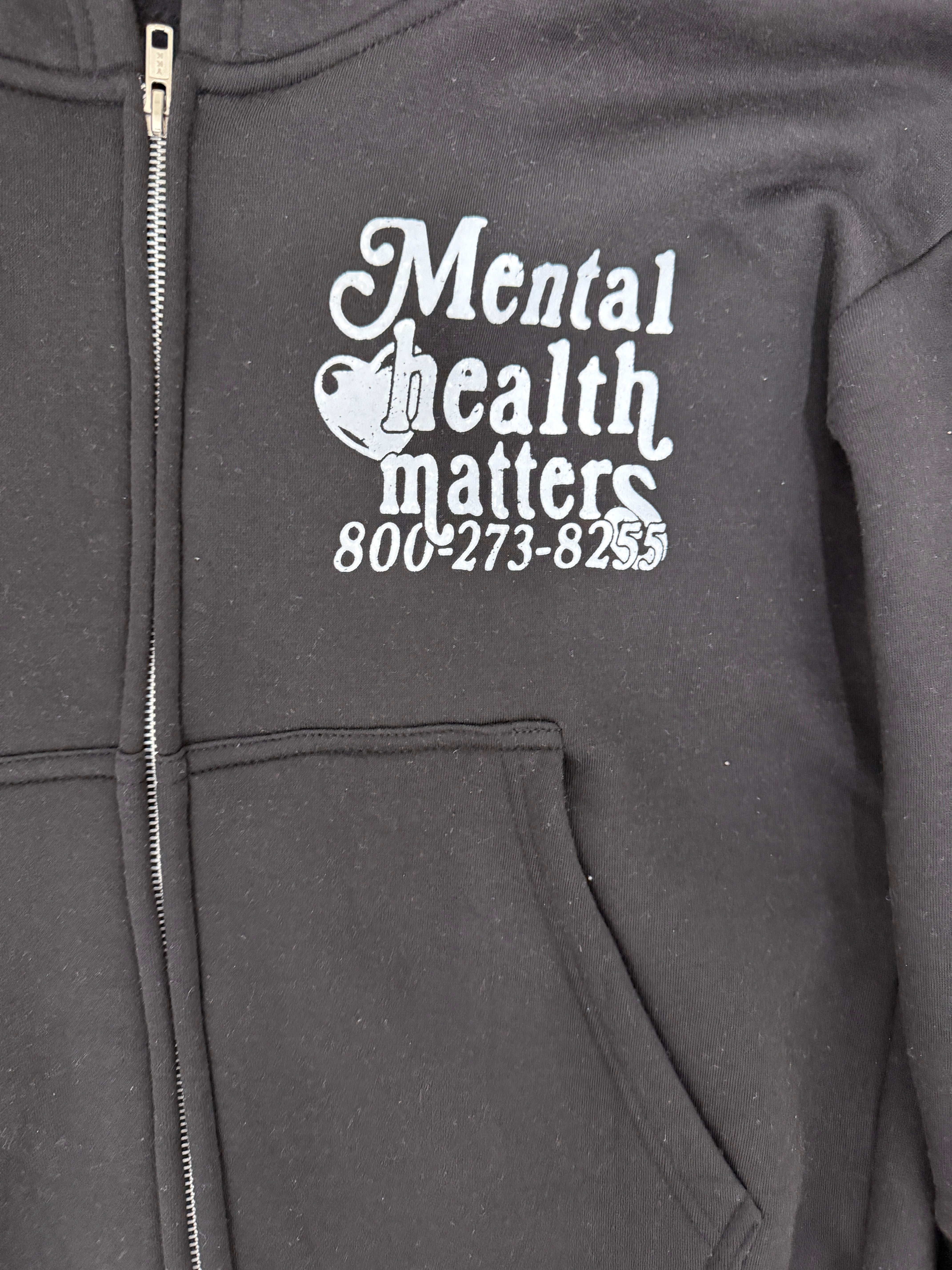 Mental Health Matters Zip Up - Black