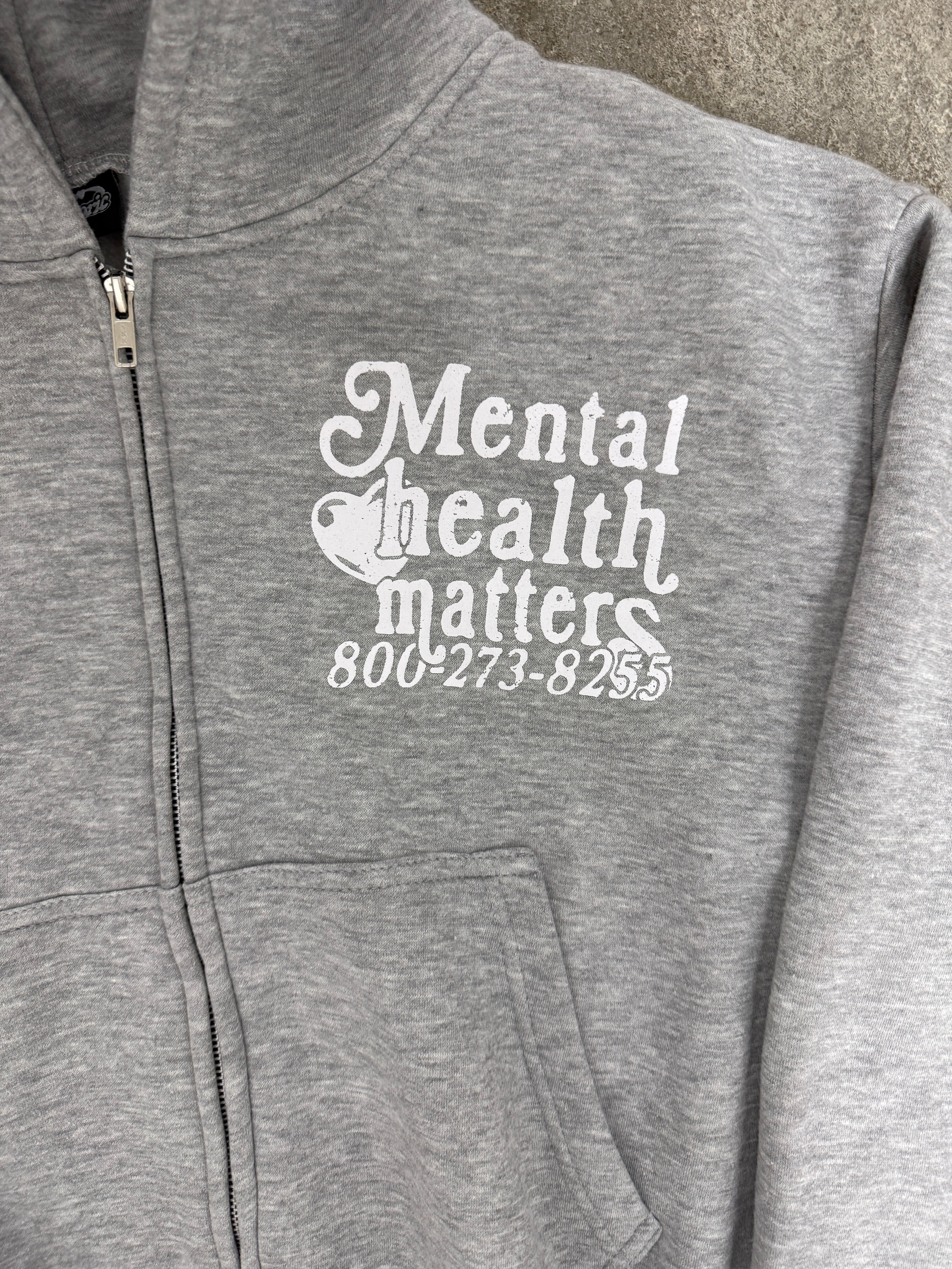 Mental Health Matters Zip Up - Gray