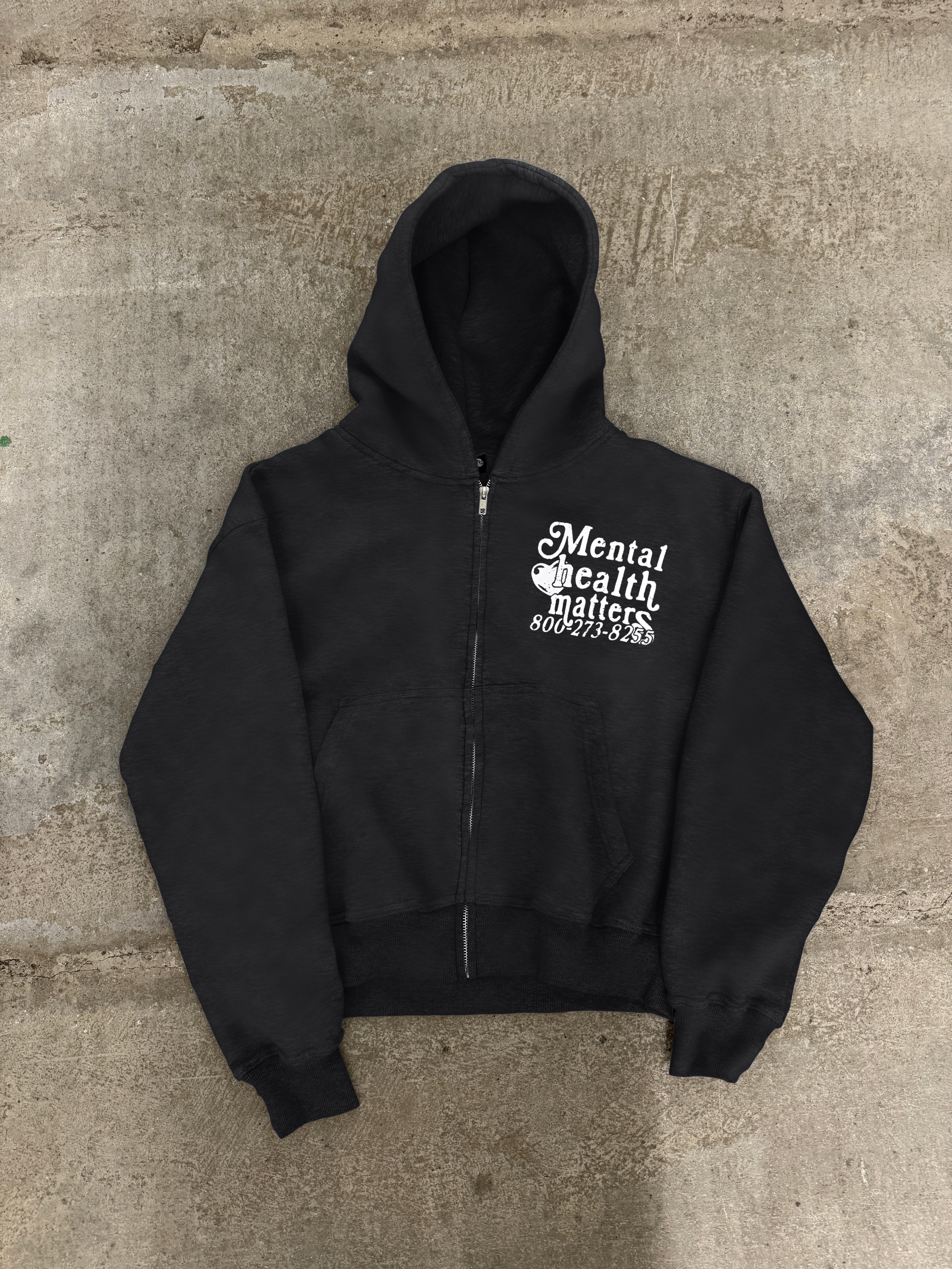 Mental Health Matters Zip Up - Black