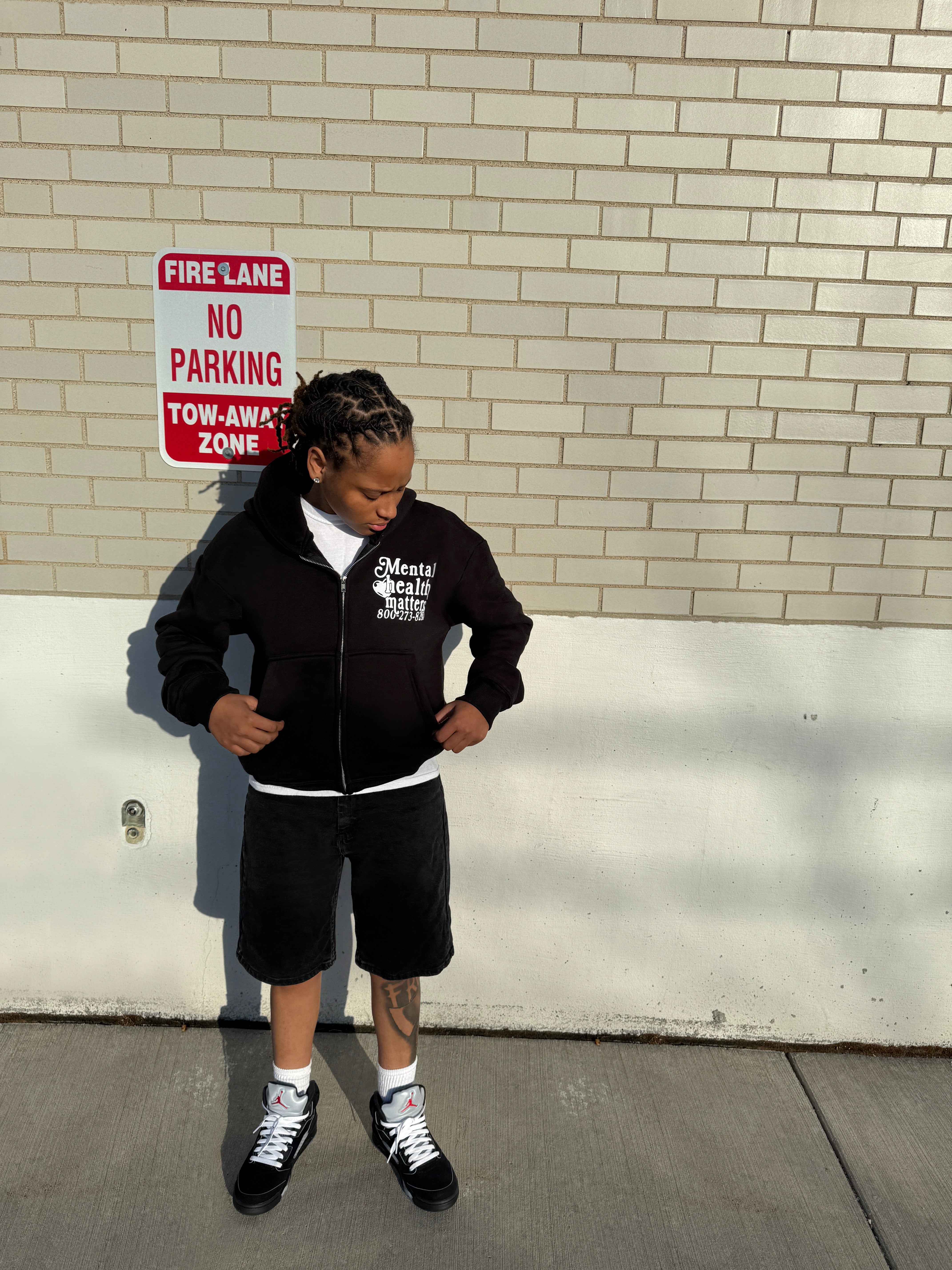Mental Health Matters Zip Up - Black
