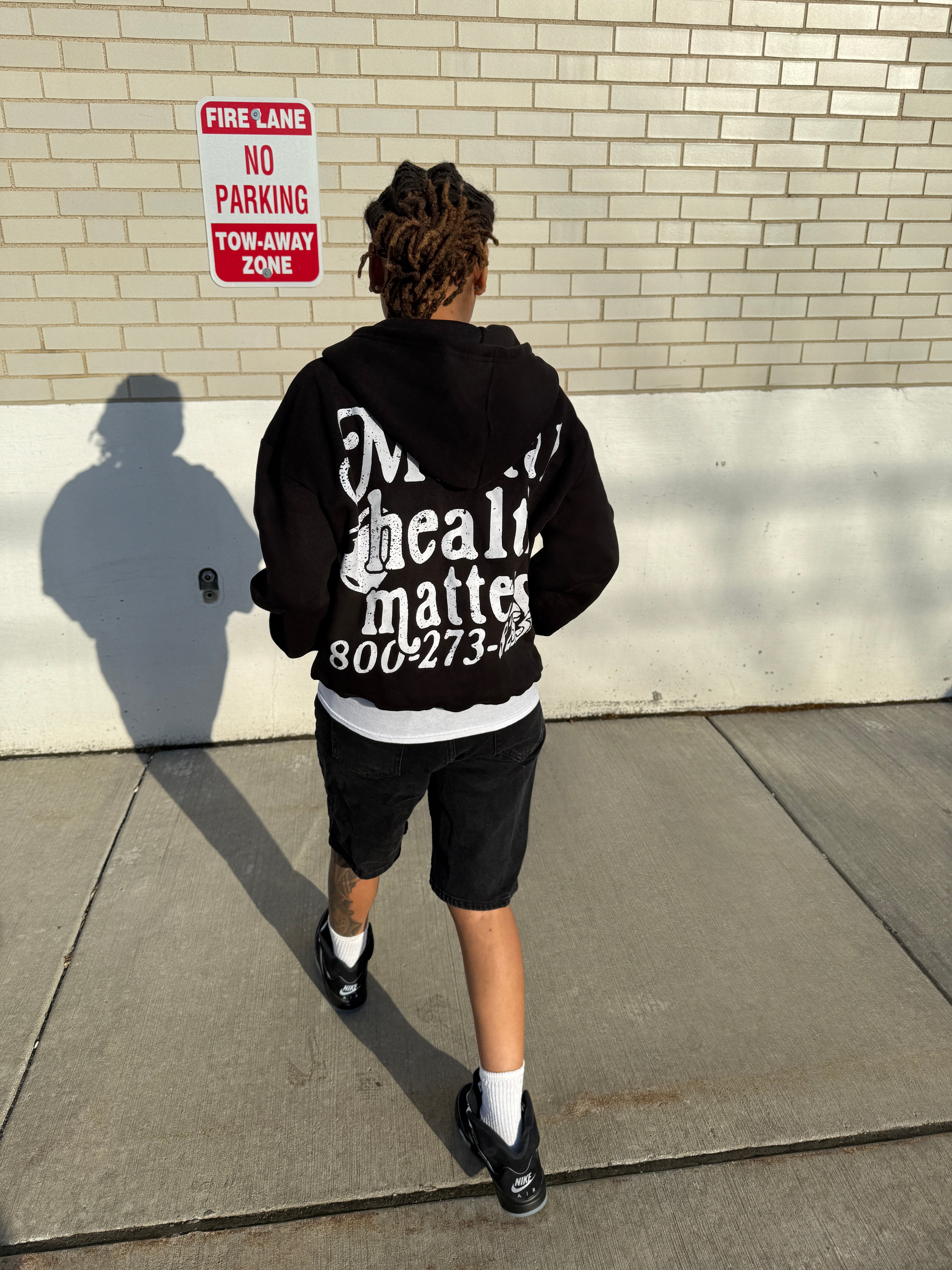 Mental Health Matters Zip Up - Black
