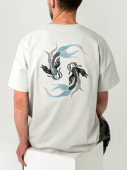 Embroidered Soragoi Koi Fish T-Shirt - 280GSM Heavy Cotton - Unisex
