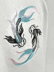 Embroidered Soragoi Koi Fish T-Shirt - 280GSM Heavy Cotton - Unisex