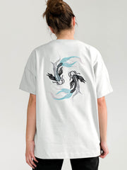 Embroidered Soragoi Koi Fish T-Shirt - 280GSM Heavy Cotton - Unisex