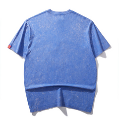 Washed Embroidered Butterfly - Oriental Style Unisex T-Shirt
