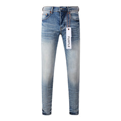 Men Classic Streetwear Jeans Distressed Black White Skinny 9016