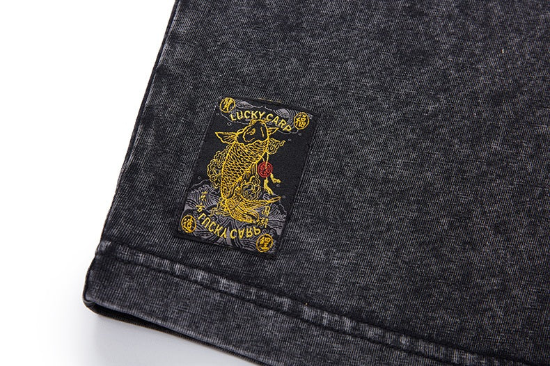 Eastern Snake King Embroidered - Oriental Style Unisex T-Shirt