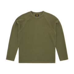 STAR RAGLAN WAFFLE THERMAL [OLIVE]