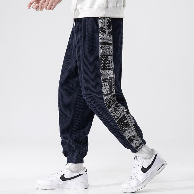 Corduroy Pants Paisley Stitch Pants