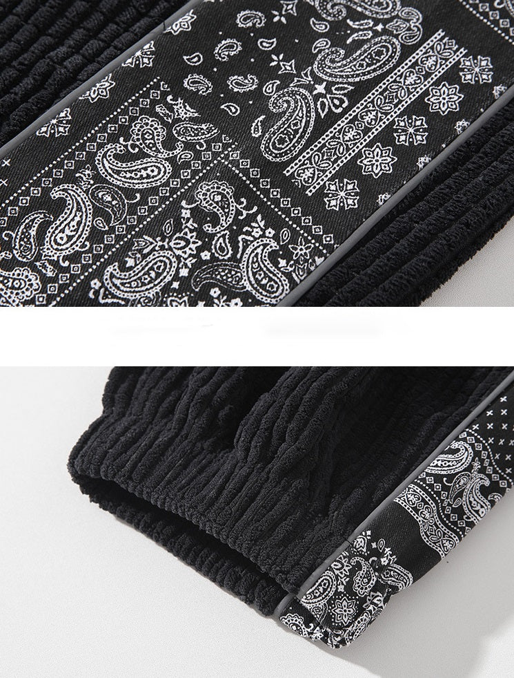 Corduroy Pants Paisley Stitch Pants