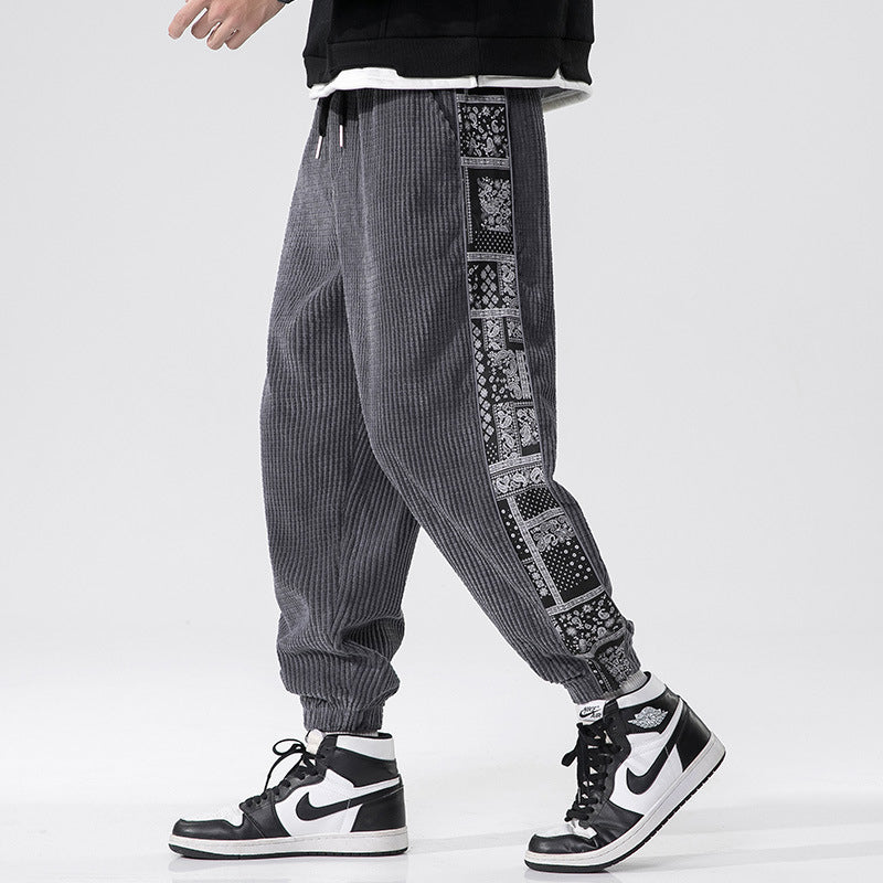 Corduroy Pants Paisley Stitch Pants