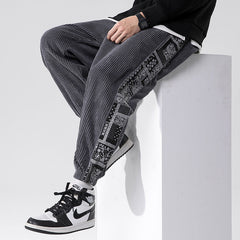 Corduroy Pants Paisley Stitch Pants