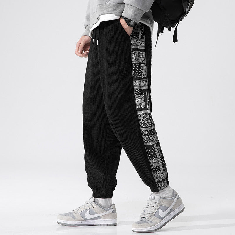 Corduroy Pants Paisley Stitch Pants