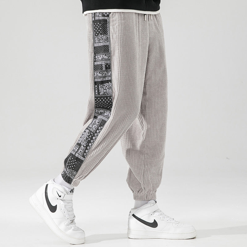 Corduroy Pants Paisley Stitch Pants