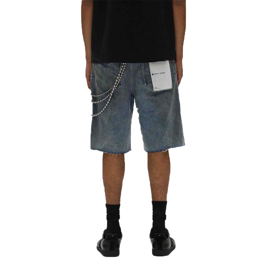 Purple Brand Ferrous Steel Blue Jean Shorts