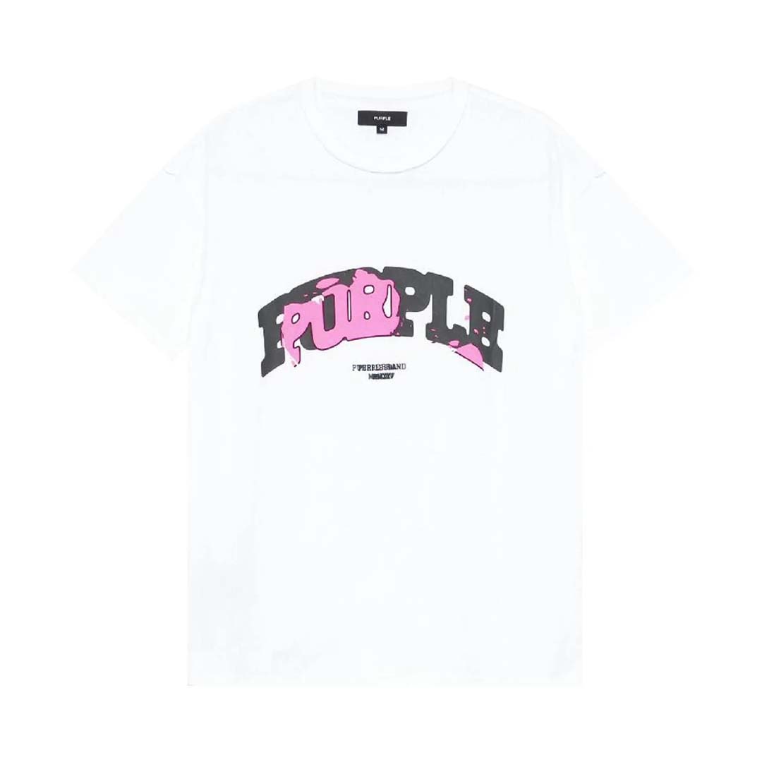 Purple Brand Inside Out Brilliant White Tee Pink