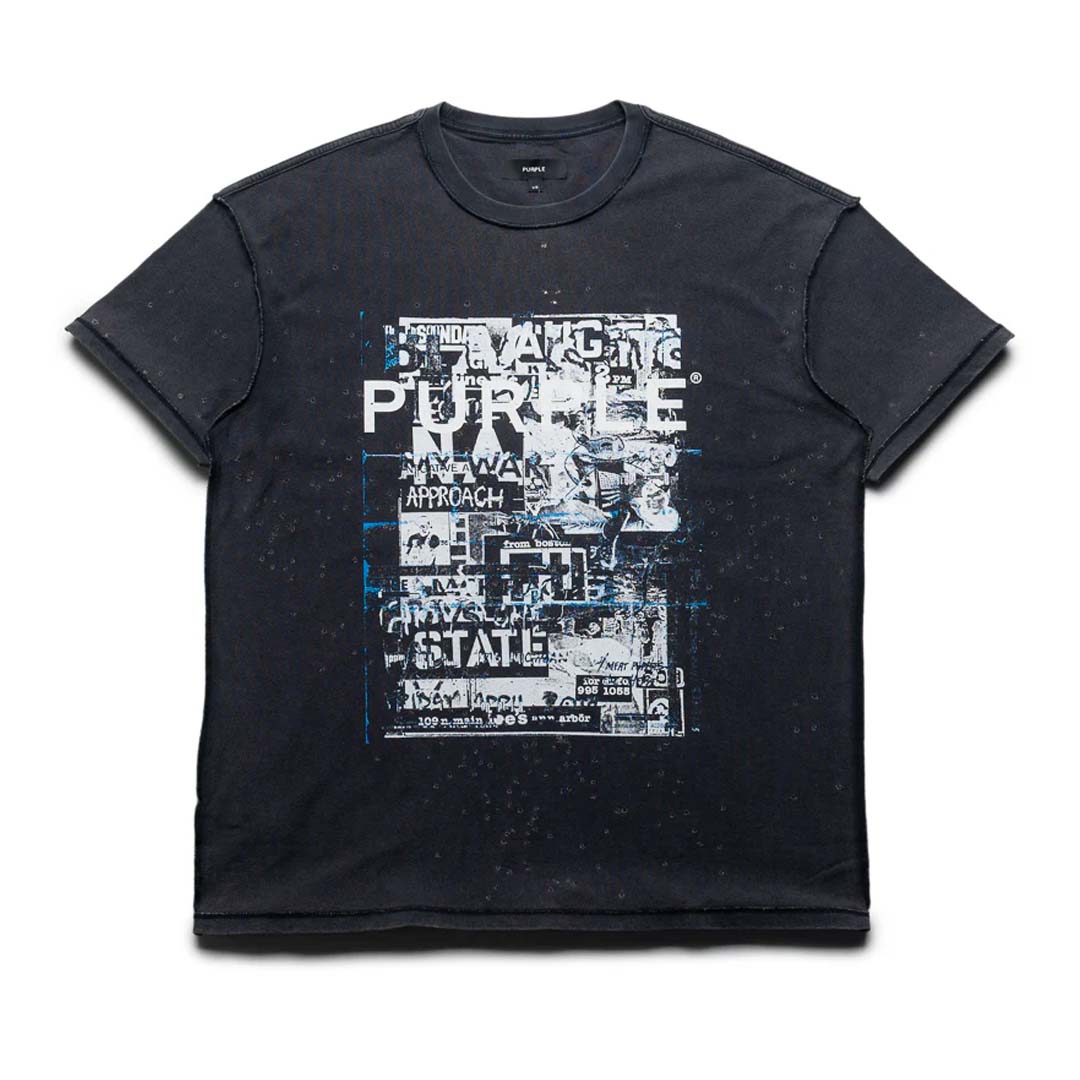 Purple Brand Inside Out Collage Black Tee